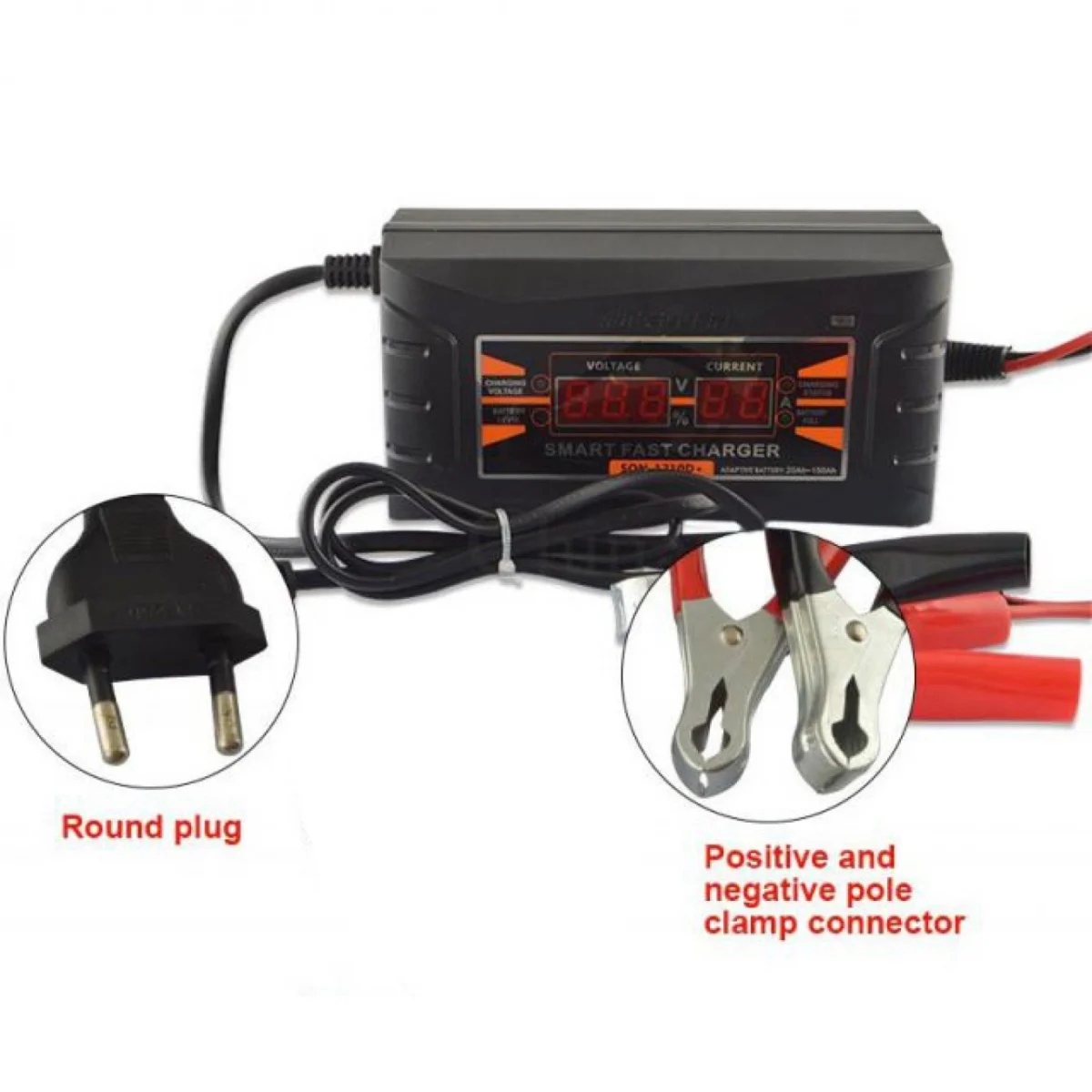 Αυτόματος Ταχυ-φορτιστής Μπαταριών Φωτοβολταικών/Αυτοκινήτου/Μοτοσυκλέτας Μολύβδου & Gel 12V 6A SUOER SON-1206D