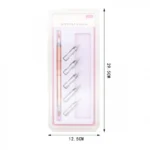 Πινέλα Σχεδίου Νυχιών 2 Όψεων Nail Art Mε 5 Εναλλασόμενες Κεφαλές 29,5x12.5 cm