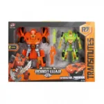 Σετ 2 τμχ Φιγούρες Ρομπότ που Μετατρέπονται σε Aυτοκίνητο 41x38 cm