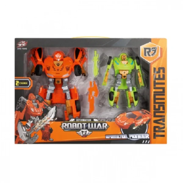 Σετ 2 τμχ Φιγούρες Ρομπότ που Μετατρέπονται σε Aυτοκίνητο 41x38 cm