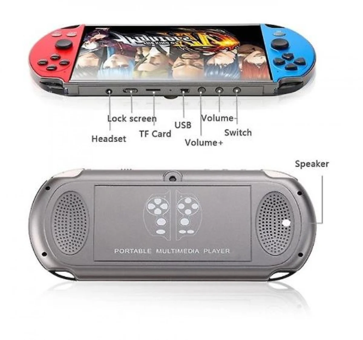 Επαναφορτιζόμενη Φορητή Ρετρό Παιχνιδομηχανή X12PLUS με HD Μεγάλη Οθόνη 7"