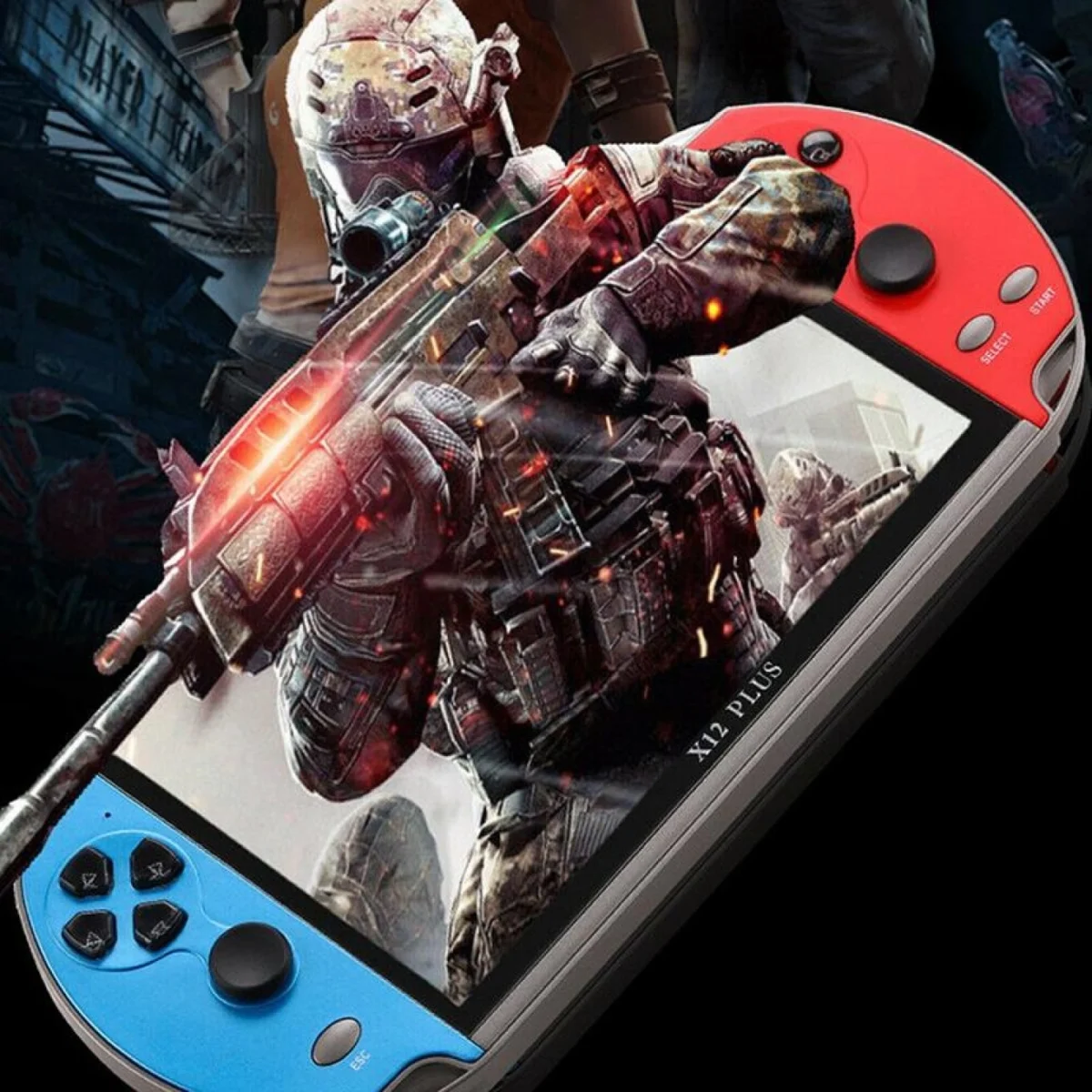 Επαναφορτιζόμενη Φορητή Ρετρό Παιχνιδομηχανή X12PLUS με HD Μεγάλη Οθόνη 7"