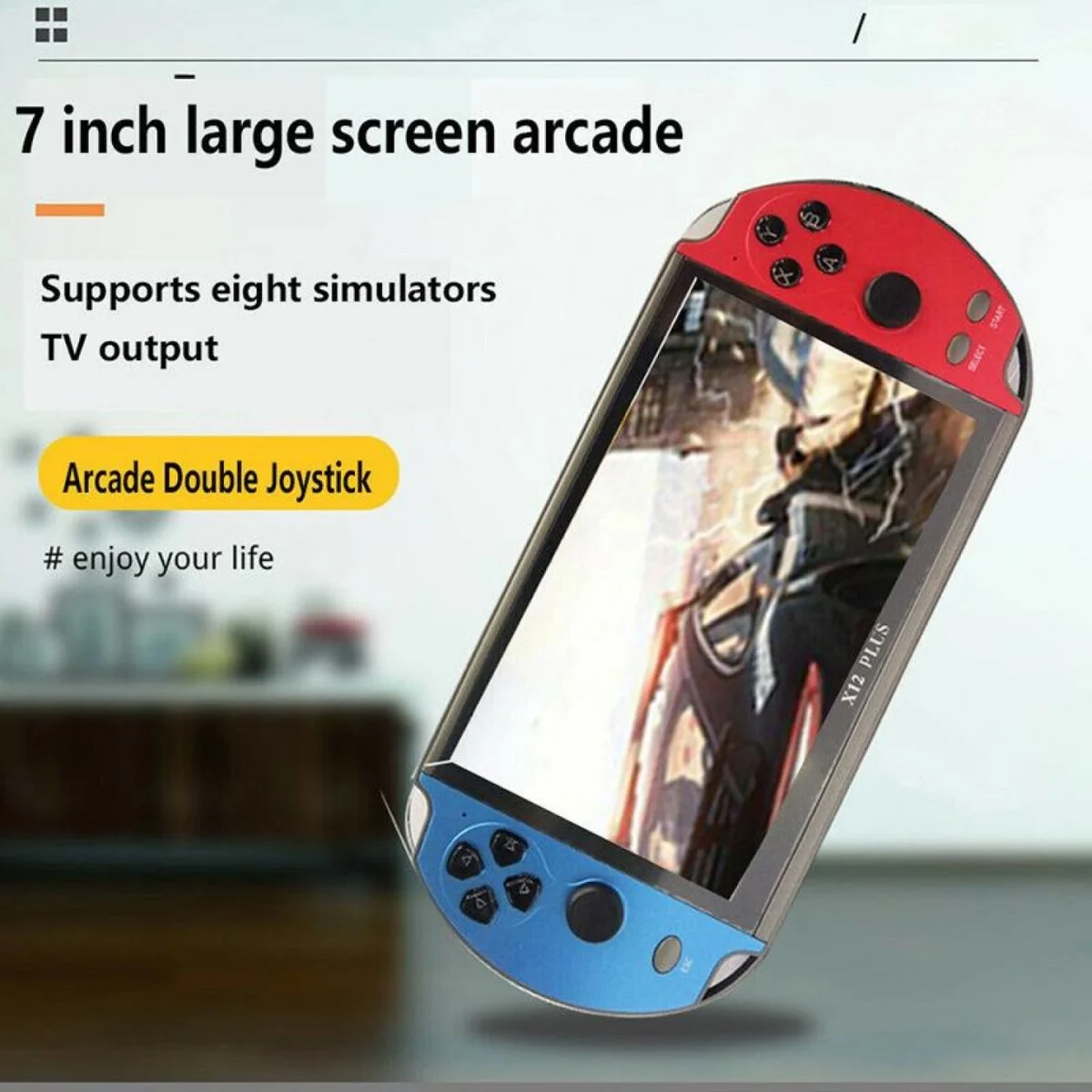 Επαναφορτιζόμενη Φορητή Ρετρό Παιχνιδομηχανή X12PLUS με HD Μεγάλη Οθόνη 7"