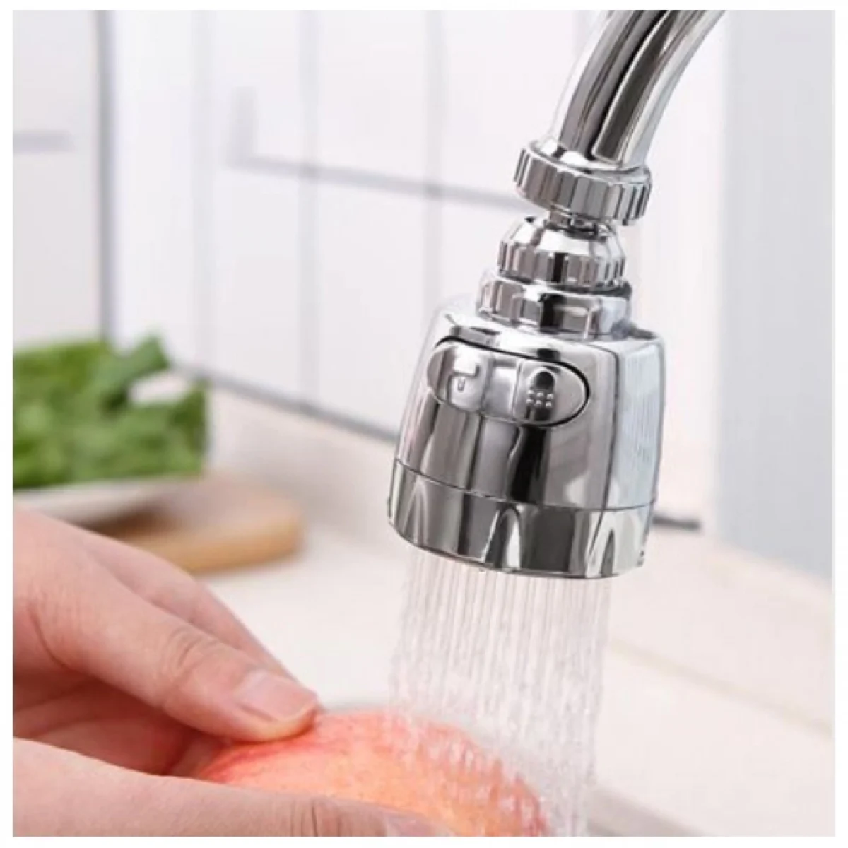 Περιστρεφόμενη 360° Κεφαλή Βρύσης Ψεκασμού Διπλής Λειτουργίας για Οικονομία Νερού