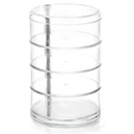 Πολυλειτουργική Περιστρεφόμενη Κοσμηματοθήκη - Μπιζουτιέρα - Κουτί Αποθήκευσης 4 Επιπέδων Διάφανη 16x11.5cm