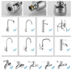 Περιστρεφόμενη 360° Κεφαλή Βρύσης Ψεκασμού Διπλής Λειτουργίας για Οικονομία Νερού