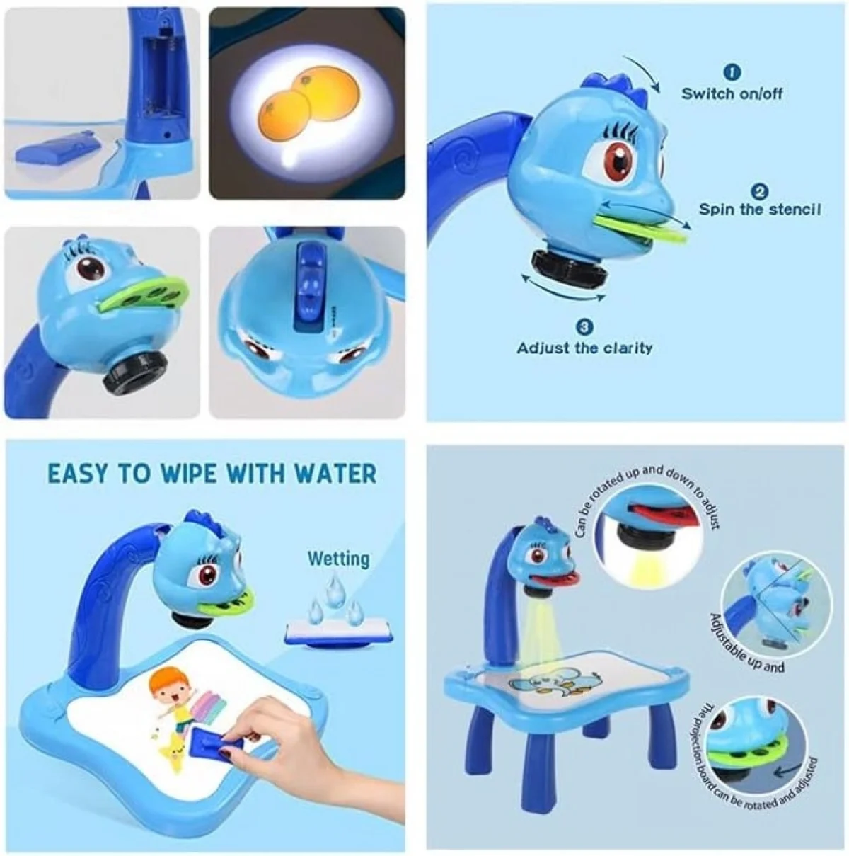 Προτζέκτορας Ζωγραφικής Εκπαιδευτικό Παιχνίδι Led Projector Art Drawing Table Projector 25x21x35 cm