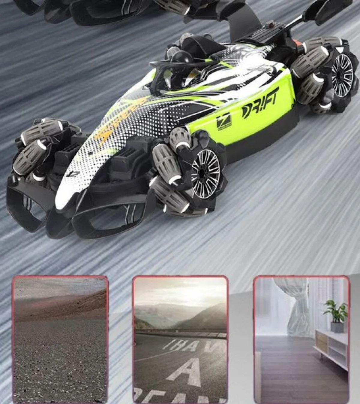 Τηλεκατευθυνόμενο Αυτοκίνητο Ακροβατικών Παντός Εδάφους με Τηλεχειριστήριο - Εφέ Ήχου - Φωτισμού 2.4GHz