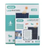 Ηλιακός Προβολέας IP66 100W Ψυχρού Λευκού Φωτισμού με Τηλεχειρισμό & Χρονοδιακόπτη AB-T0100