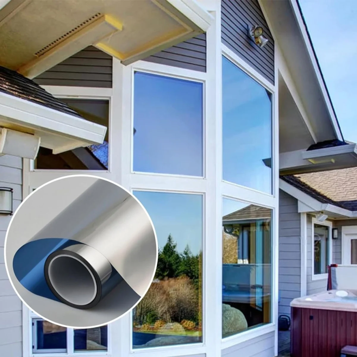 Αντηλιακή Μεμβράνη Κτιρίων & Αυτοκινήτου, Καθρέπτης , Φιλμ Ρολό 3.00x0.75m