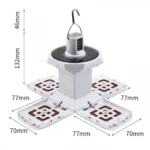 Κρεμαστό Επαναφορτιζόμενος Ηλιακό Φωτιστικό IP65, 60LED με 3 Λειτουργίες Φωτισμού AB-TA130