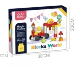 Μαγνητικό Σετ Κατασκευής Σπιτιών Παιχνίδι - Τουβλάκια για Κατασκευές 75τμχ - Magnetic House Constructions