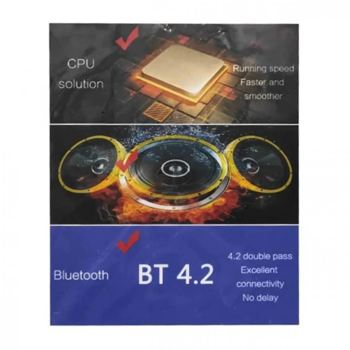 Οθόνη Αυτοκινήτου Multimedia 9" CTC-9802 4x55W 2 Din Bluetooth Aux Ηχοσύστημα