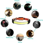 Αδιάβροχος Επαναφορτιζόμενος Φακός Κεφαλής LED 350 Lumens με 4 Λειτουργίες Φωτισμού KX-211