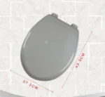 Καπάκι Τουαλέτας Πλαστικό Ανοιχτό Γκρί 37,2x43,3 εκ