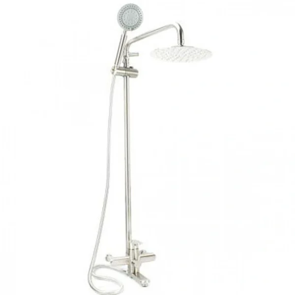 Μοντέρνα Inox Εύκαμπτη Μπαταρία Βρύση Νεροχύτη Κουζίνας Αναμεικτική με Σπιράλ - Ελατήριο Ντους Ανοξείδωτη & 2 Λειτουργίες Ψεκασμού