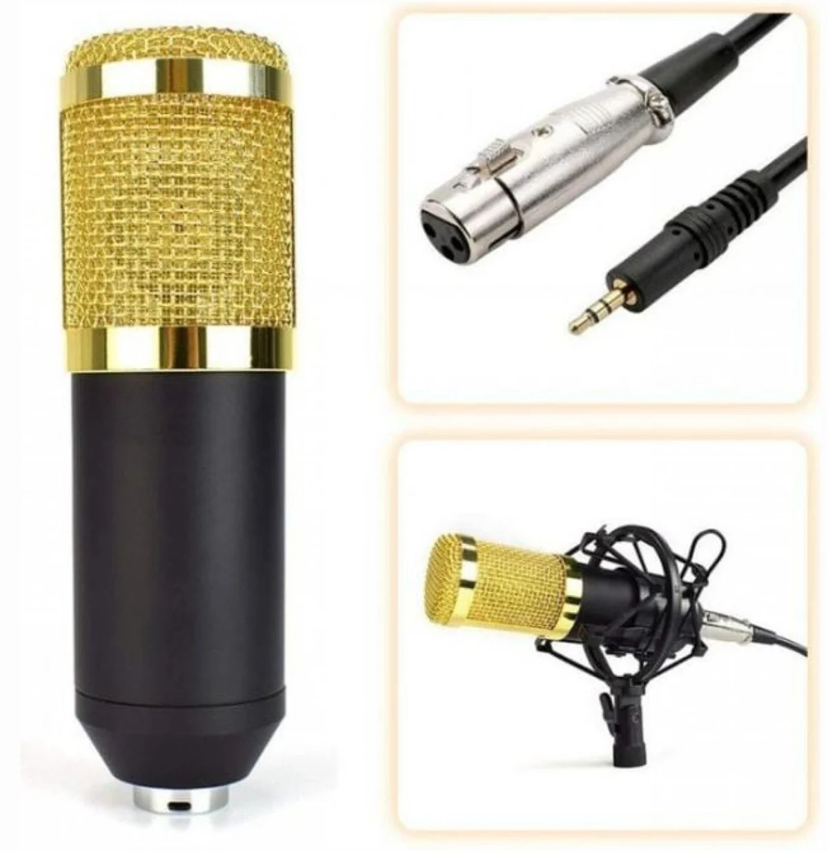 Πυκνωτικό Μικρόφωνο με Βάση Στήριξης και Pop Filter