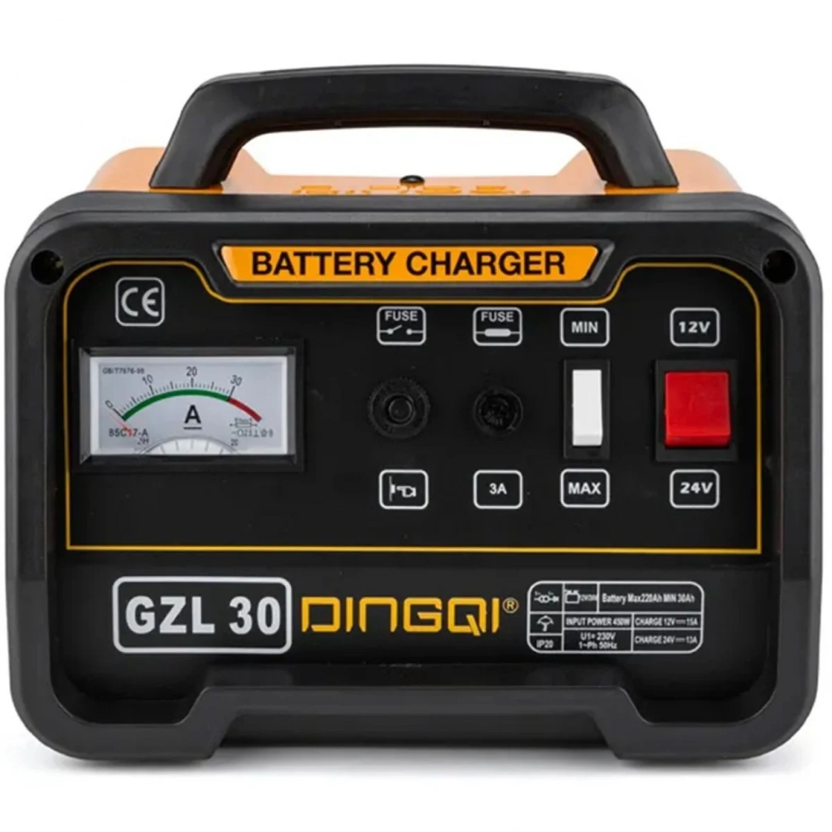 DINGQI Jump Starter 12V & Power Bank 12.000mAh Εκκινητής Μπαταρίας Αυτοκινήτου με Φακό, Κροκοδειλάκια, Καλώδια Φόρτισης, Πυξίδα & Βαλιτσάκι Μεταφοράς