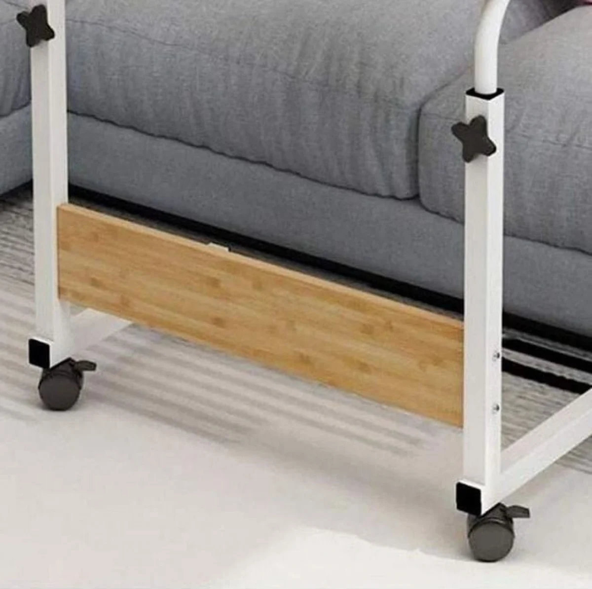 Βοηθητικό Τραπεζάκι με Ρόδες για Καναπέ - Κρεβάτι - Πολυθρόνα - Προσαρμοζόμενο Ύψος - 40x60x70cm