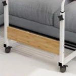 Βοηθητικό Τραπεζάκι με Ρόδες για Καναπέ - Κρεβάτι - Πολυθρόνα - Προσαρμοζόμενο Ύψος - 40x60x70cm