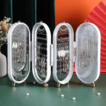 Αναδιπλούμενη Κοσμηματοθήκη - Μπιζουτιέρα Παραβάν - Κουτί Αποθήκευσης Κοσμημάτων με Καθρέπτη 23x11.5x6.5cm