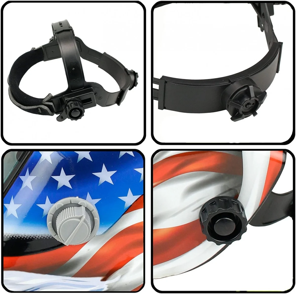 Ηλεκτρονική Μάσκα - Κράνος Ηλεκτροσυγκόλλησης Αυτόματης Σκίασης με Ηλιακό Πάνελ - Μπλε America