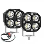 Σετ 2 Αδιάβροχα Προβολάκια LED 9000lm 80W Ψυχρού Λευκού Φωτισμού 6000K Αυτοκινήτου, Μηχανής 12V & 24V IP67 Σετ 2 Κομμάτια & Διακόπτης ON , OFF