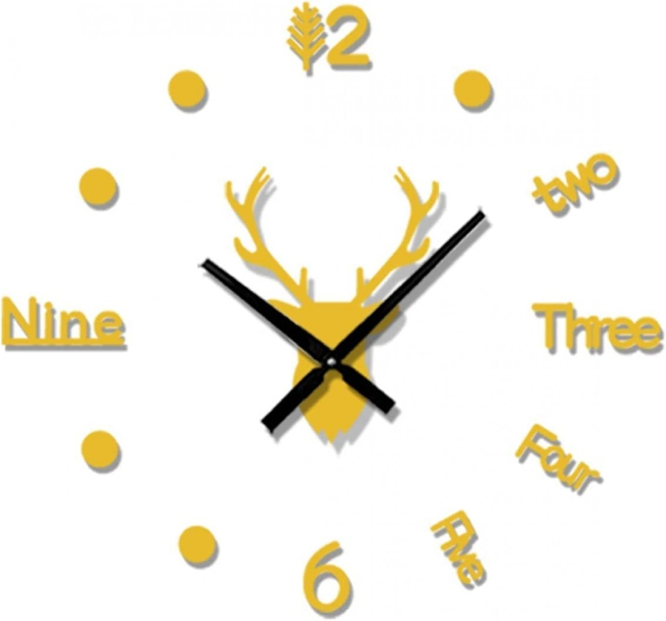 Ρολόι Τοίχου Αυτοκόλλητο 3D DIY 60-110cm Χρυσό Ρολόι Τοίχου Αυτοκόλλητο 3D DIY 60-110cm Χρυσό