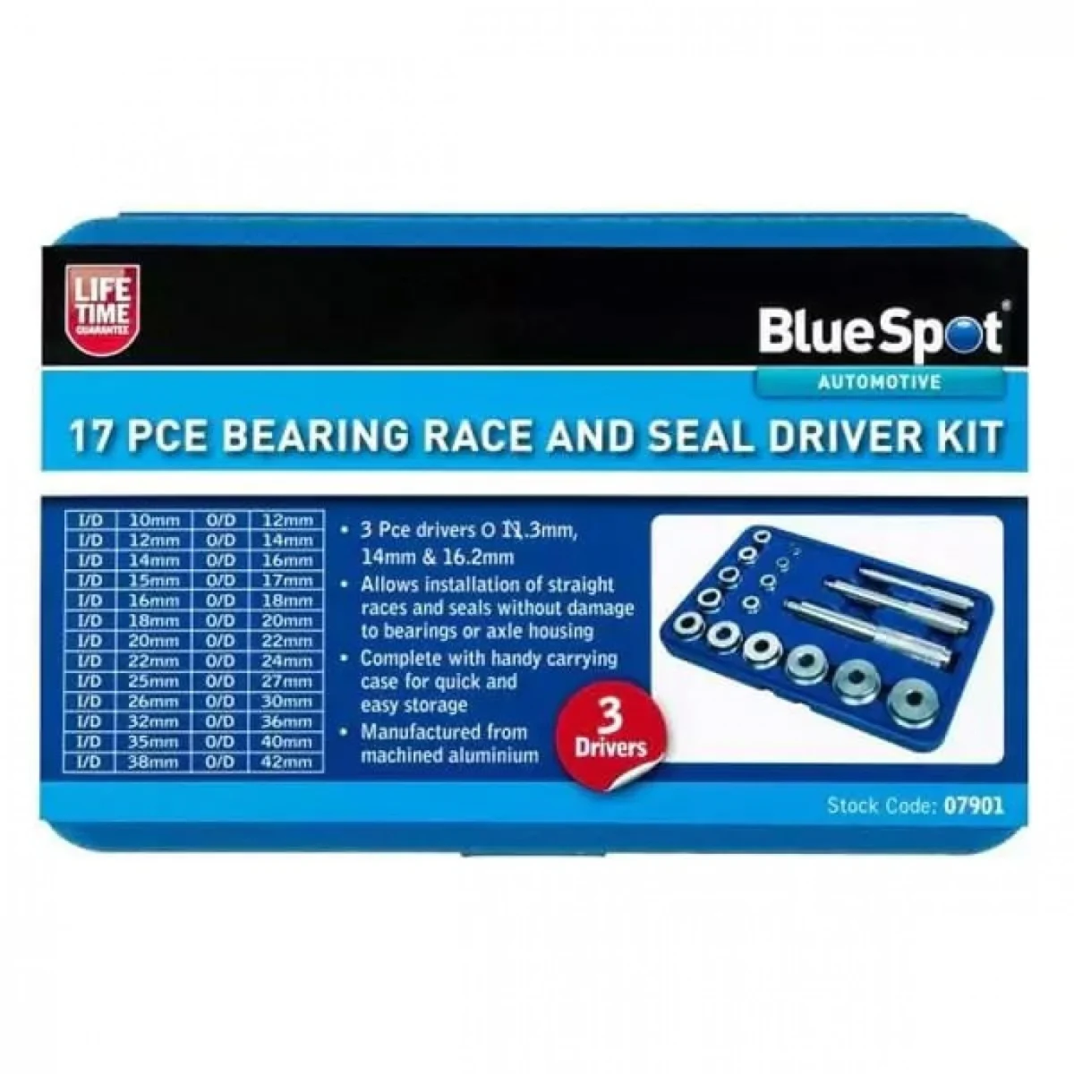 Bluespot Σετ Κασετίνα Εγκατάστασης Τσιμούχας - Φλάντζας σε Ρουλεμάν 17 Τεμαχίων