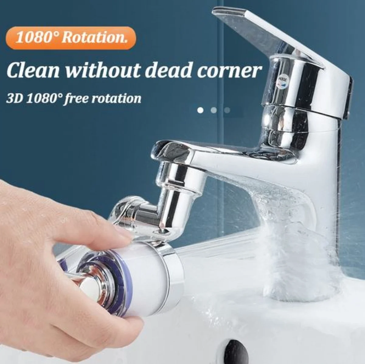 360° Τριπλά Περιστρεφόμενος Βραχίονας - Επέκταση Βρύσης με Φίλτρο