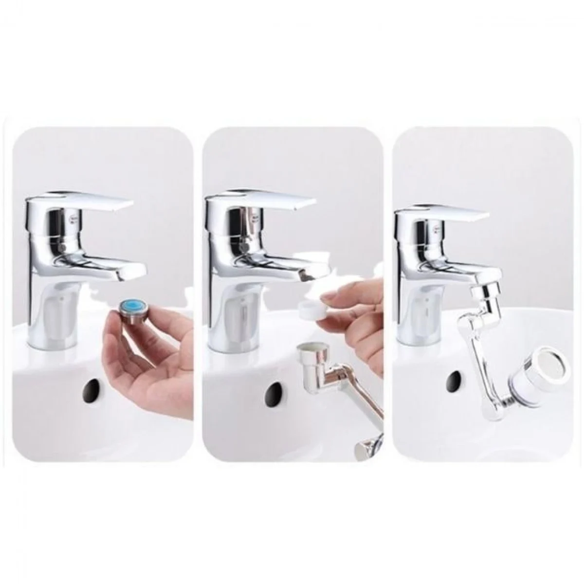 360° Τριπλά Περιστρεφόμενος Βραχίονας - Επέκταση Βρύσης με Φίλτρο