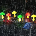 Ηλιακά Καρφωτά Φωτιστικά Led Μανιτάρια Εξωτερικού Χώρου Σετ 6 Τεμαχίων