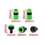 Ανταλλακτικά 4 τμχ για Λάστιχα Ποτίσματος με Πιστόλι Πράσινο, Ρακόρ & Συνδέσμους 17.5x1.6 cm