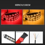 Led Ταινία Προειδοποιητική για Πορτ Μπαγκαζ Αυτοκινήτου, Αγροτικού, Pickup με Φλας - Πορείας - Στοπ 150cm