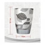 Ποτηροθήκη Επιτραπέζια Πλαστική Λευκή με Φύλλα