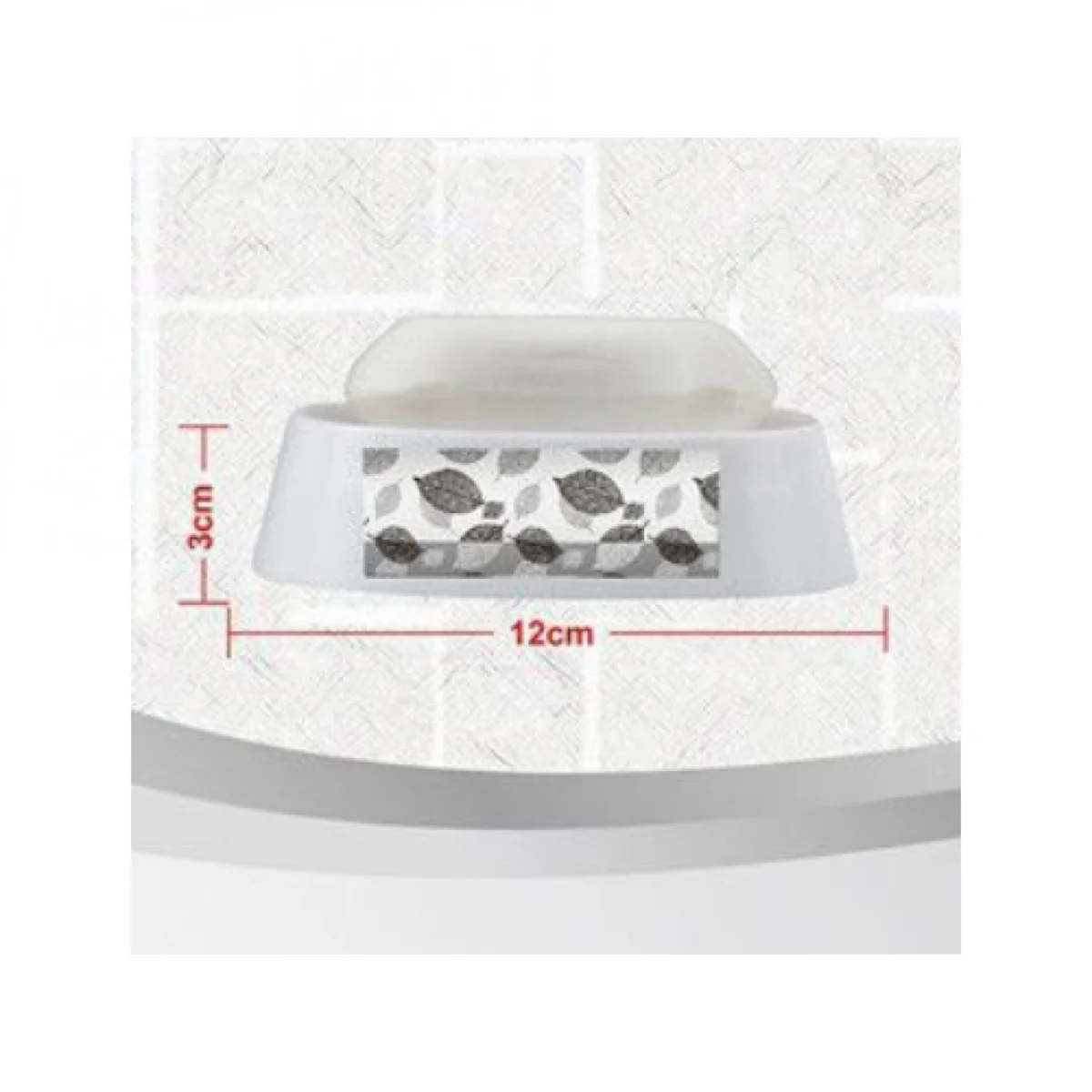 Επικαθούμενη Σαπουνοθήκη Πλαστική Λευκή με Φύλλα