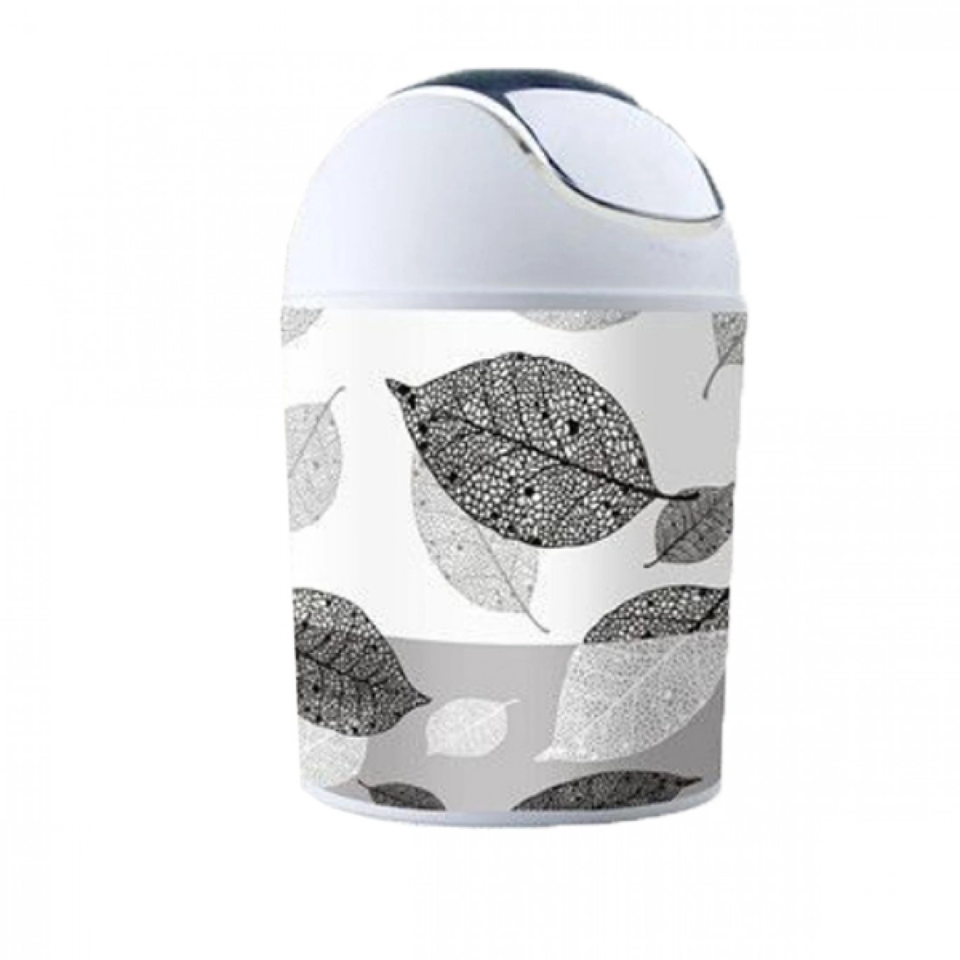 Κάδος Μπάνιου Πλαστικός Λευκός με Φύλλα Κάδος Μπάνιου Πλαστικός Λευκός με Φύλλα