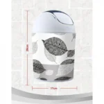 Κάδος Μπάνιου Πλαστικός Λευκός με Φύλλα