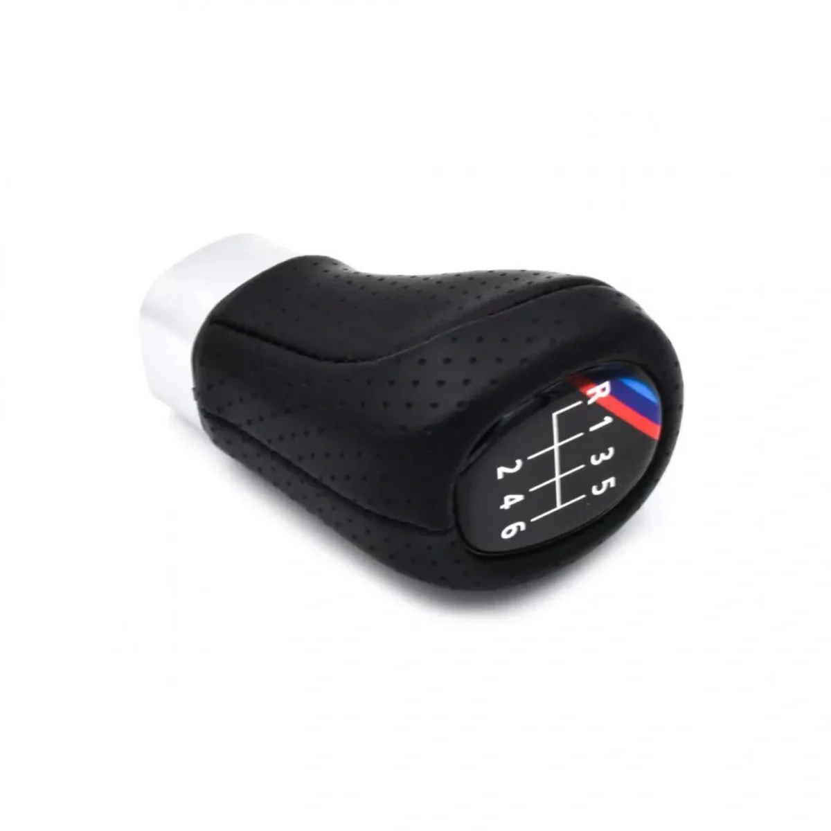 Universal Δερμάτινο Πόμολο - Λεβιές 5 Ταχυτήτων Αυτοκινήτου για BMW με Μ Λεπτομέρεια