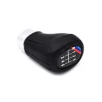 Universal Δερμάτινο Πόμολο - Λεβιές 5 Ταχυτήτων Αυτοκινήτου για BMW με Μ Λεπτομέρεια