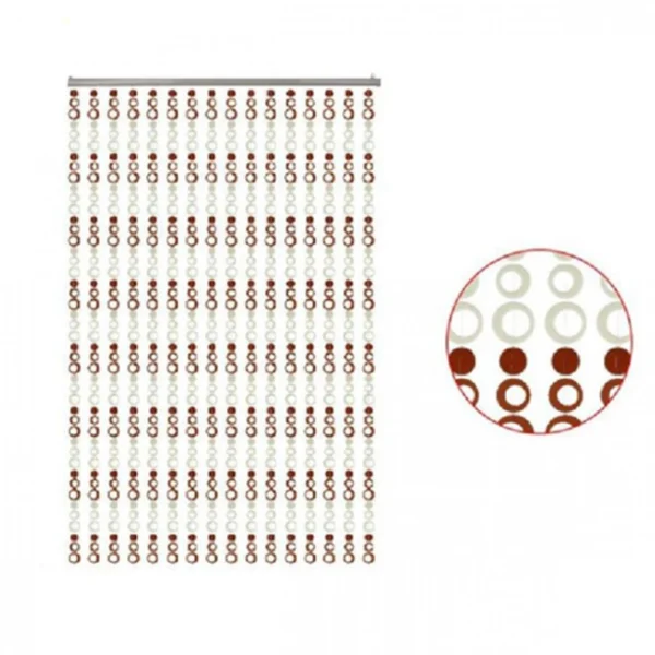 Κουρτίνα Πόρτας με Χάντρες Στρογγυλλές PVC Πολύχρωμες 90×175cm