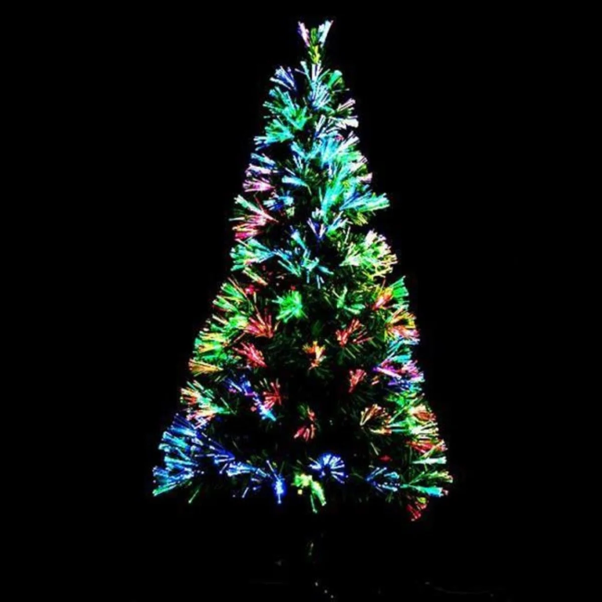 Αυτοφωτιζόμενο Χριστουγεννιάτικο Δέντρο 120εκ Οπτικής Ίνας Εναλλαγής Χρωμάτων