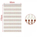 Κουρτίνα Πόρτας με Χάντρες Στρογγυλλές PVC Πολύχρωμες 90×175cm