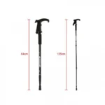 Πτυσσόμενο Αντικραδασμικό Μπαστούνι 31108 - Ιδανικό για Πεζοπόρους, Ορειβάτες 64-135 cm