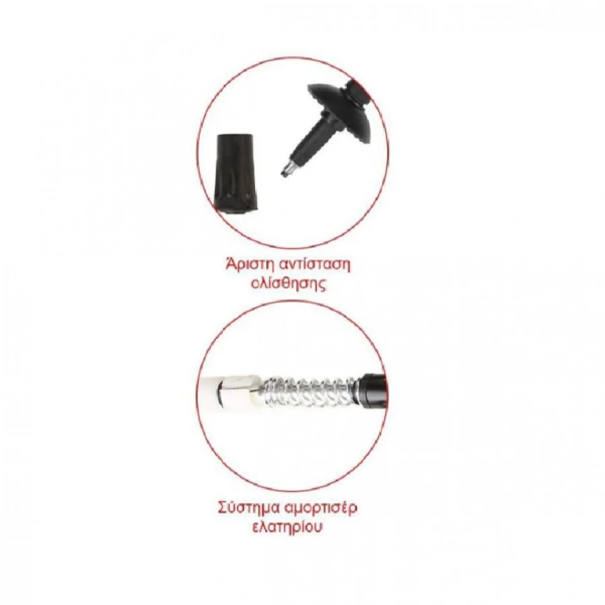 Πτυσσόμενο Αντικραδασμικό Μπαστούνι 31108 - Ιδανικό για Πεζοπόρους, Ορειβάτες 64-135 cm