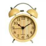 Επιτραπέζιο Ρολόι Ξυπνητήρι Απομίμηση Ξύλου 12x8εκ