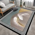 Αντιολισθητικό Χαλί Μοκέτα Τρισδιάστατο Σχέδιο Φτέρη Γκρι 230x160εκ. 98220