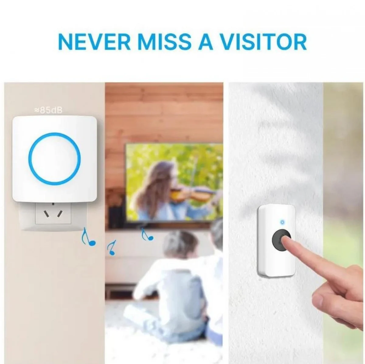 Ασύρματο Κουδούνι Ρεύματος Εμβέλειας 150μ με 38 Μελωδίες RL-3882