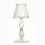 Ρομαντικό Γυάλινο Κηροπήγιο Πορτατίφ 18x5cm4x29cm