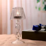 Ρομαντικό Γυάλινο Κηροπήγιο Πορτατίφ 18x5cm